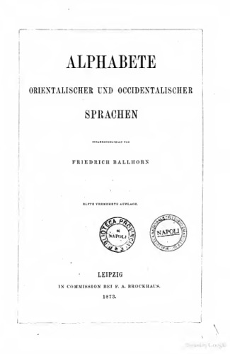 Alphabete orientalischer und occidentalischer Sprachen
