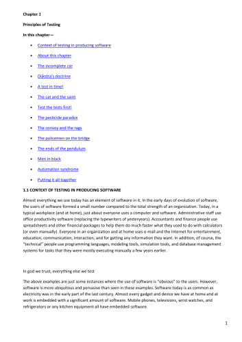 Software Testing: Principles and Practice