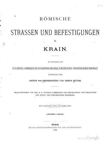 Römische Straßen und Befestigungen in Krain