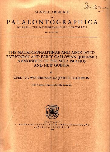 The Macrocephalitinae and associated Bathonian and Early Callovian (Jurassic) amminoids of the Sula islands and New Guinea