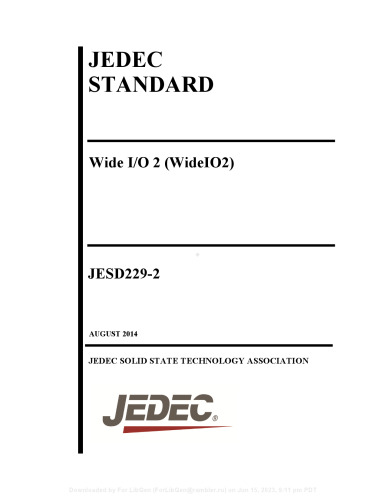 JEDEC STANDARD. Wide I/O 2 (WideIO2). JESD229-2