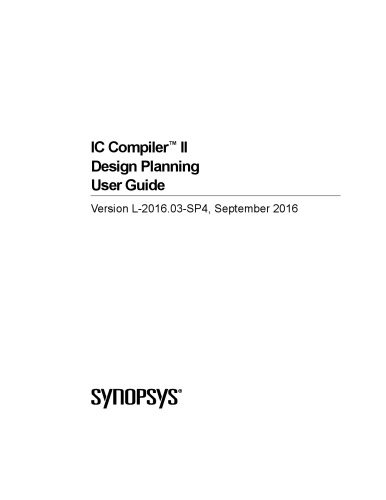 IC Compiler™ II Design Planning User Guide
