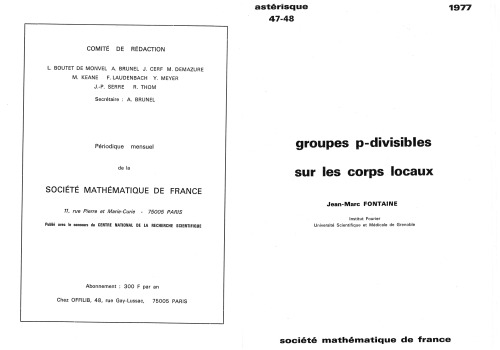 Groupes p-divisibles sur les corps locaux