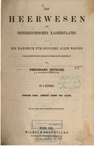 Innerer Dienst und Tactik [Taktik]