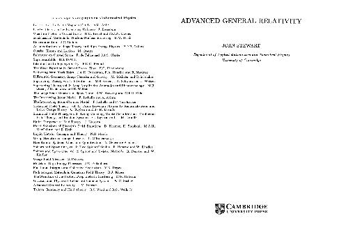 Advanced General Relativity