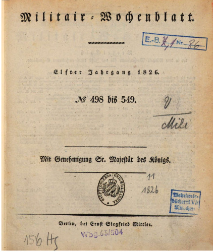 Militär-Wochenblatt
