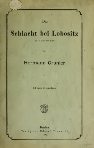 Diie Schlacht bei Lobositz am 1. Oktober 1756