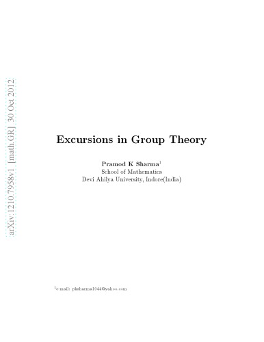 Excursions in group theory
