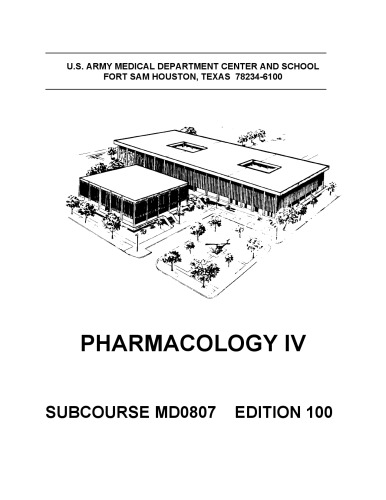 Pharmacology IV MD0807