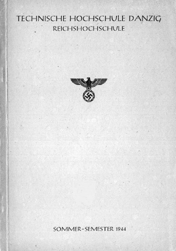 Technische Hochschule Danzig Sommer-Semester 1944