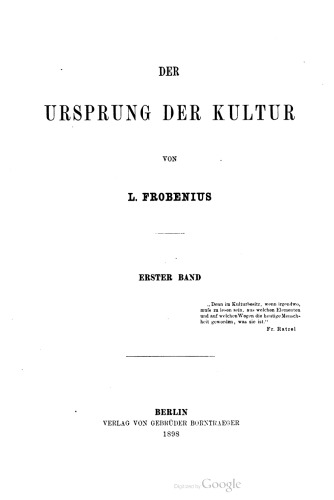 Der Ursprung der afrikanischen Kulturen