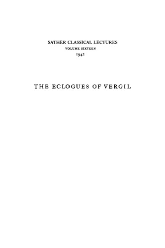 The Eclogues of Vergil