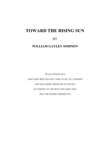 Toward the Rising Sun