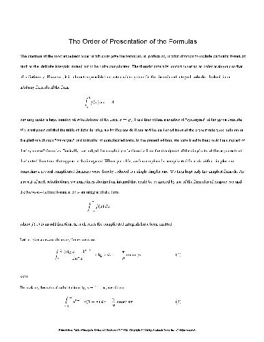 Table of integrals, series, and products