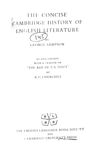 The Concise Cambridge History of English Literature