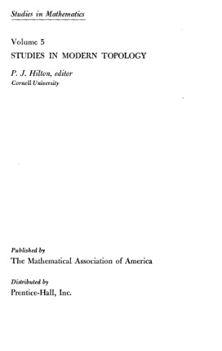 Studies in Modern Topology