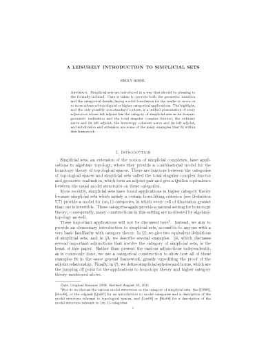 A leisurely introduction to simplicial sets