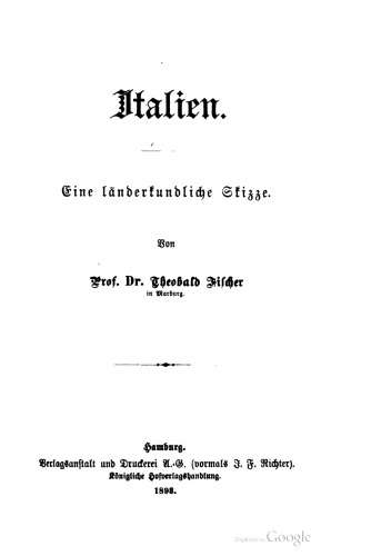 Italien. Eine länderkundliche Skizze