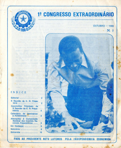 MPLA – Partido do Trabalho. 1º Congresso extraordinário
