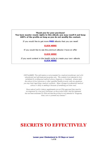 Lower Your Cholesterol In Just 33 Days