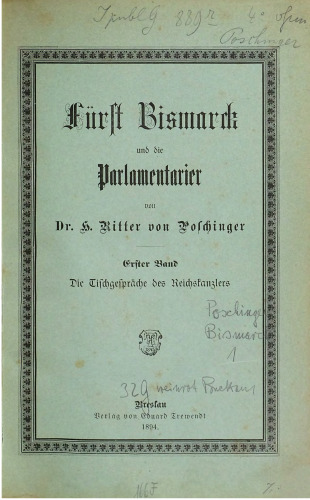 De Tischgespräche des Reichskanzlers