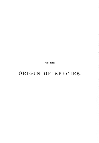 On the Origin of Species: Facsimile of the First Edition