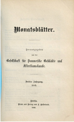 Monatsblätter