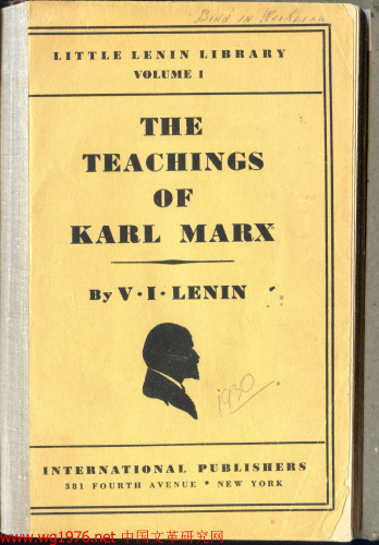 The teachings of Karl Marx by V. I. Lenin