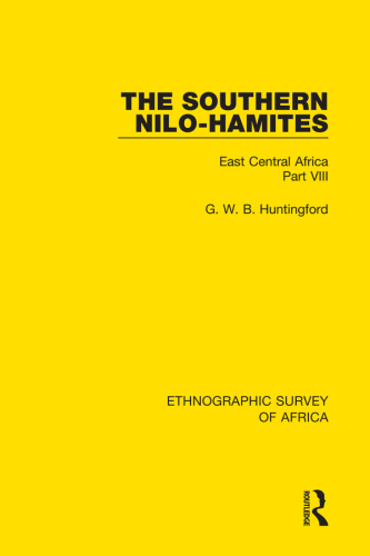 The Southern Nilo-Hamites