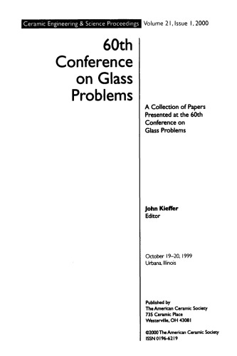 60th Conference on Glass Problems