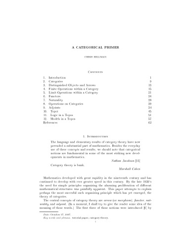 A Categorical Primer