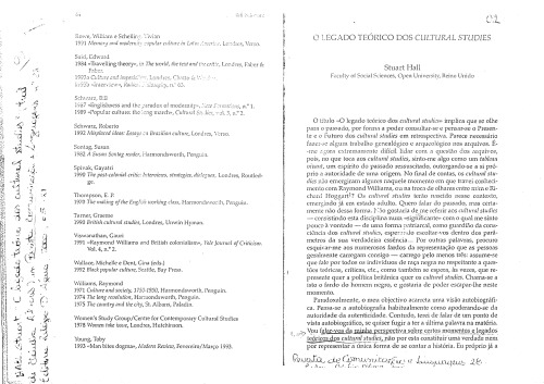 O legado teórico dos cultural studies