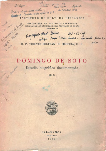 Domingo de Soto. Estudio biográfico documentado.
