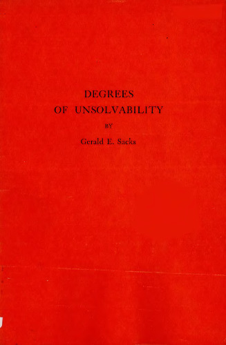 Degrees of unsolvability.