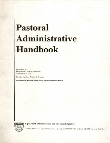 Pastoral Leadership: A Handbook of Resources for Effective Congregational Leadership