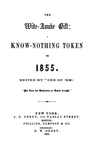 The Wide-Awake Gift: A Know-Nothing Token of 1855