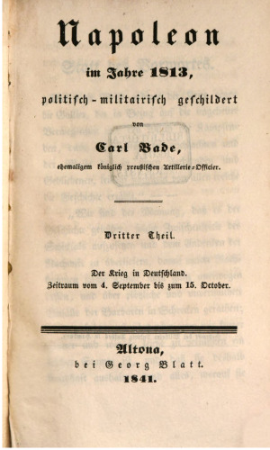 Der Krieg in Deutschland / Zeitraum vom 4. September bis zum 15. Oktober