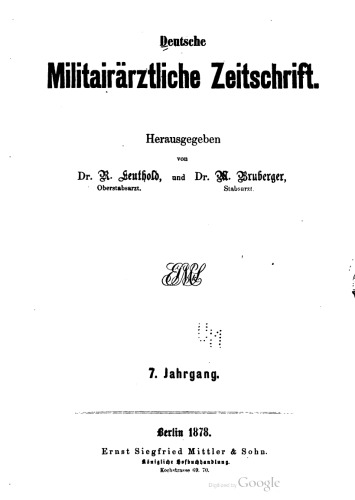 Deutsche Militärärztliche Zeitschrift