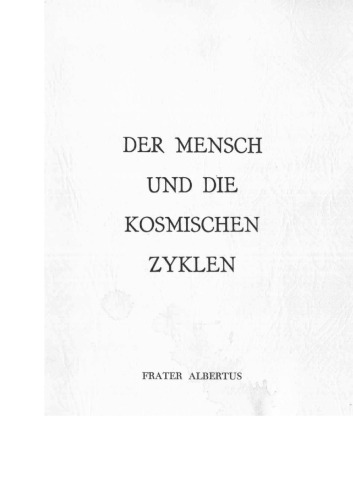 Der Mensch und die kosmischen Zyklen