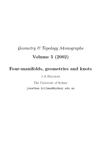 Four-manifolds, geometries and knots