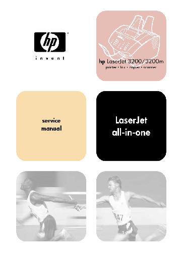 HP LaserJet 3200 product, HP LaserJet 3200M product. Service manual