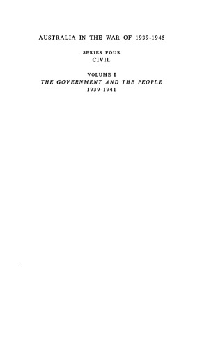 THE GOVERNMENT AND THE PEOPLE 1939-1941