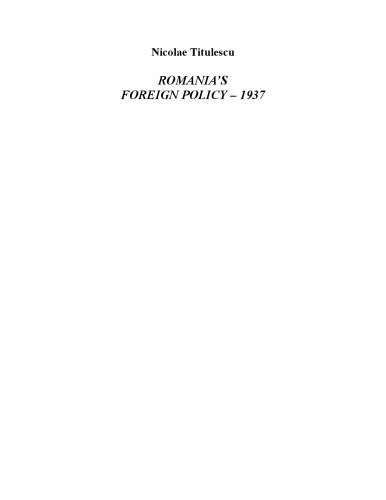Romania's Foreign Policy