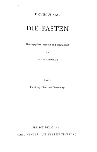 Ovidius: Die Fasten
