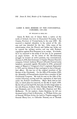 James R. Reid, Member of the Continental Congress, 1787-1788
