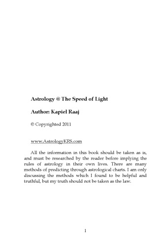 Astrology @ The Speed Of Light