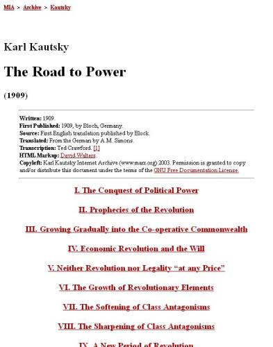 The Road to Power