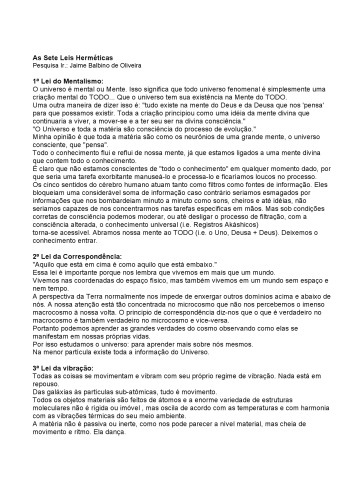As sete leis herméticas