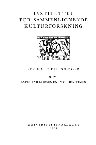 Lapps and Norsemen in olden times