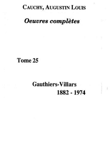 Œuvres complètes